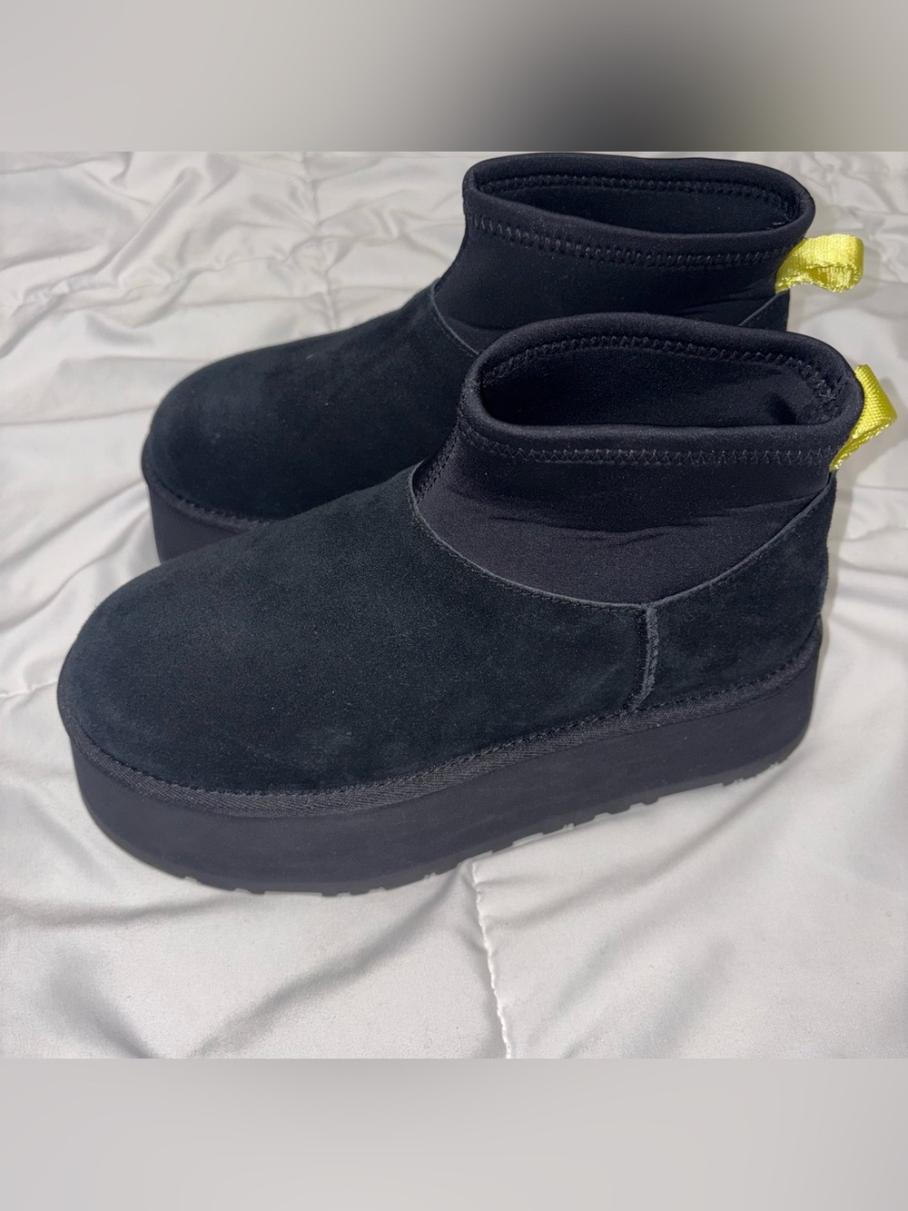 New! UGG Classic Mini Dipper Boots Size 7 Black Suede - Picture 4 of 11